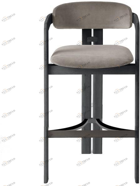 Gallotti&Radice Высокий табурет из массива дерева со спинкой sun-id-1504239