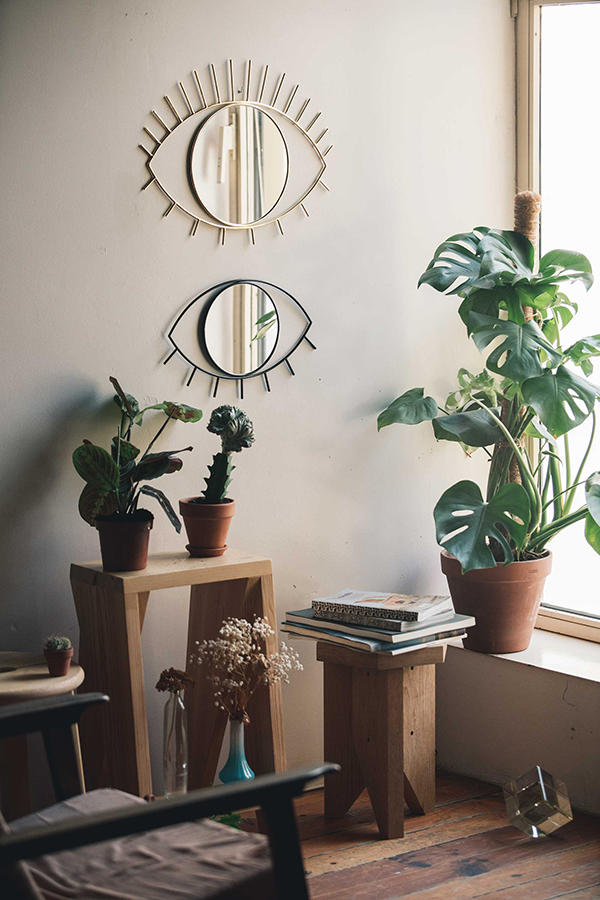 Зеркало в форме глаза декоративное среднее в черной раме Cyclops DOIY ДИЗАЙНЕРСКИЕ 253251 Черный  - Вид №2