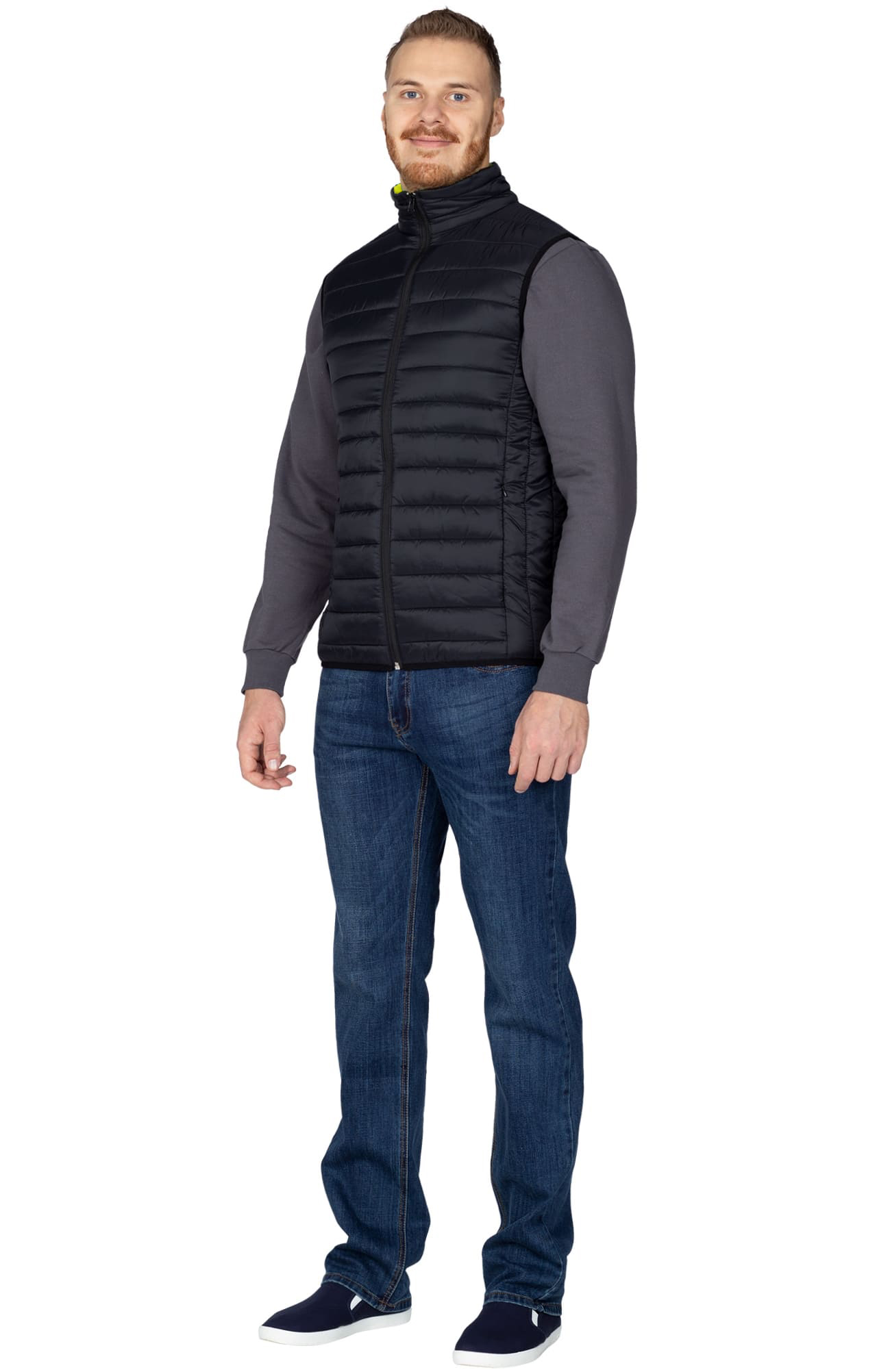 69669 Жилет стеганый  black El-Risto  Демисезонная одежда размер M (92)  - Вид №4