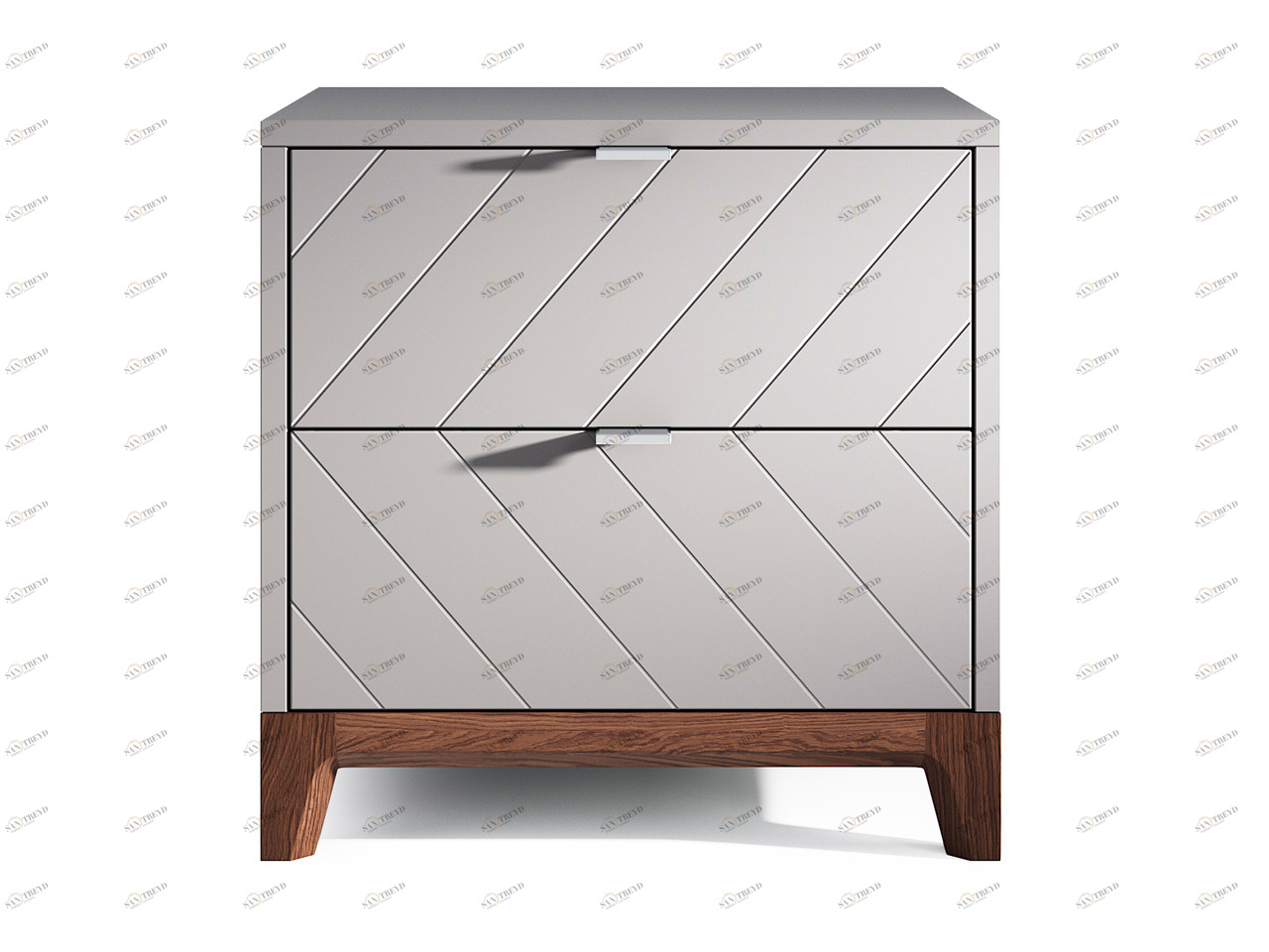 Прикроватная тумбочка дизайнерская светло-серая Case THE IDEA  210314 Серый 