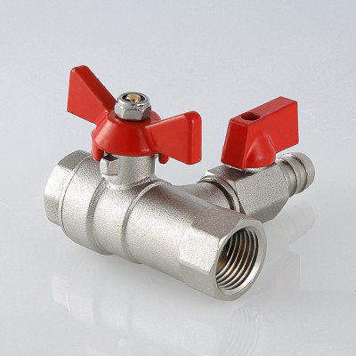 VT.248.N.04 Кран шаровой с обратным клапаном и дренажом Valtec 1/2"  - Вид №5