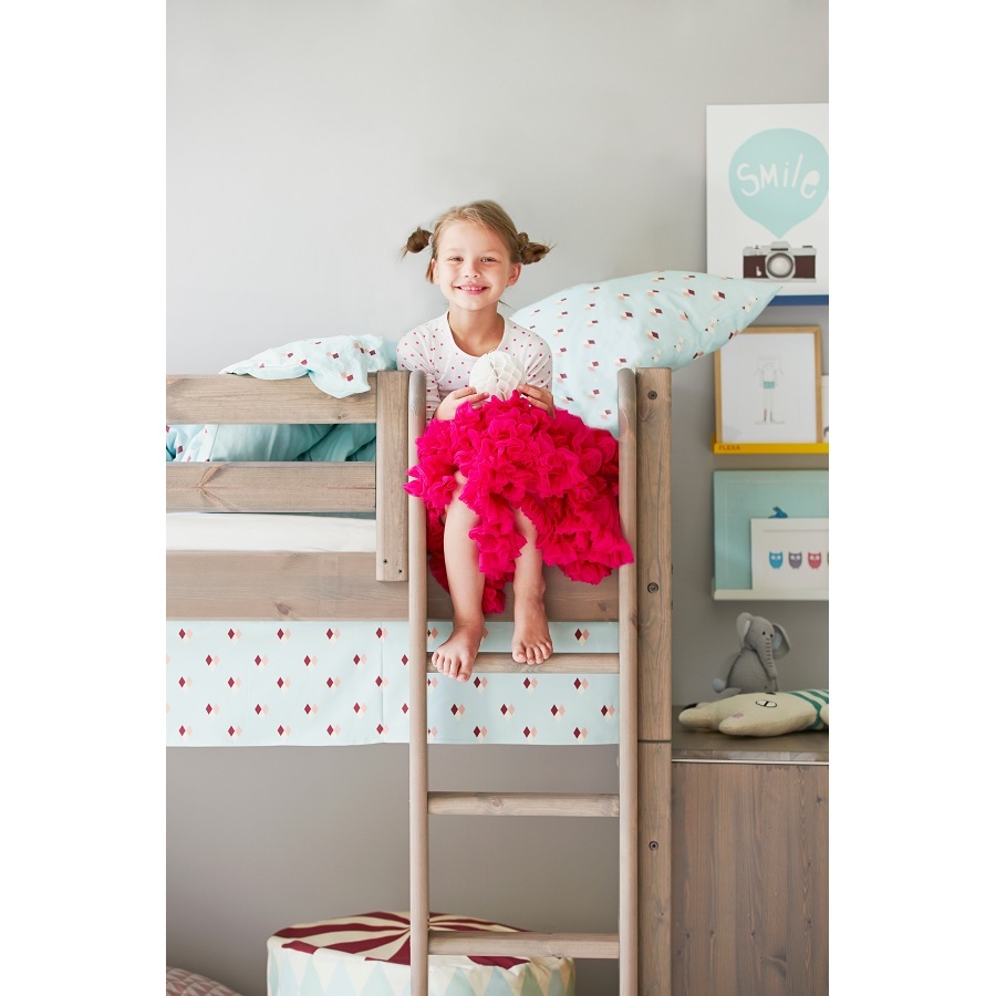 Кровать Flexa Classic с прямой лестницей, белая, 200 см 9010110201 - Вид №4