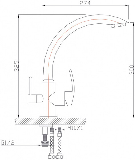 Смеситель ZorG Clean Water ZR 314 YF-33 КВАРЦ для кухонной мойки, кварц - Вид №1