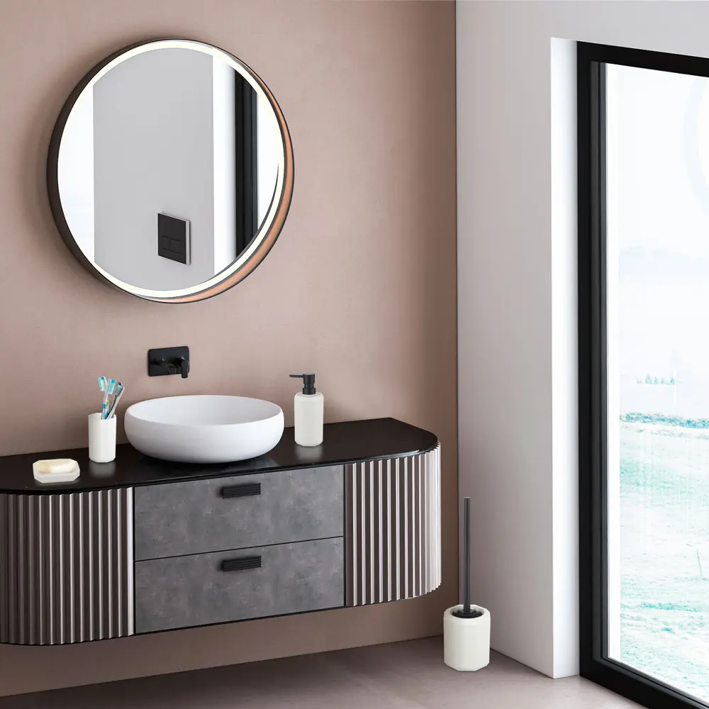 Стакан для зубных щёток SWENSA Grid - стильный органайзер для ванной 89350261 STLM-0989060 - Вид №2