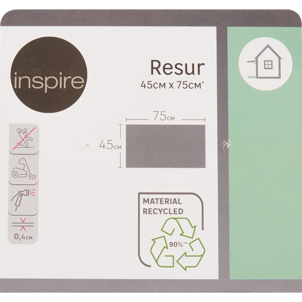 Коврик придверный Inspire Resur WLM C резина 45х75 см 83000537 STLM-2053667  - Вид №7