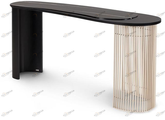 Greenapple Овальная консоль из мрамора и металла Perfect raw G702277 