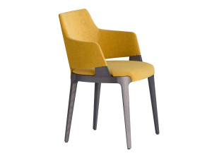 Мягкое тканевое кресло с подлокотниками