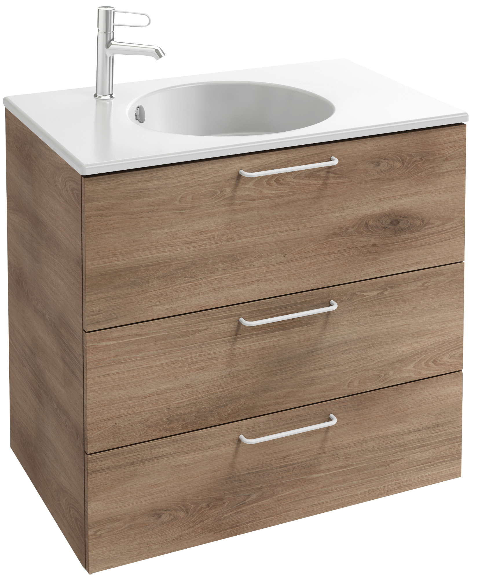 EB2532-R6-NR4 Тумба под столешницу 80 см, 3 ящика, белая ручка JACOB DELAFON ODÉON RIVE GAUCHE ODEON RIVE GAUCHE