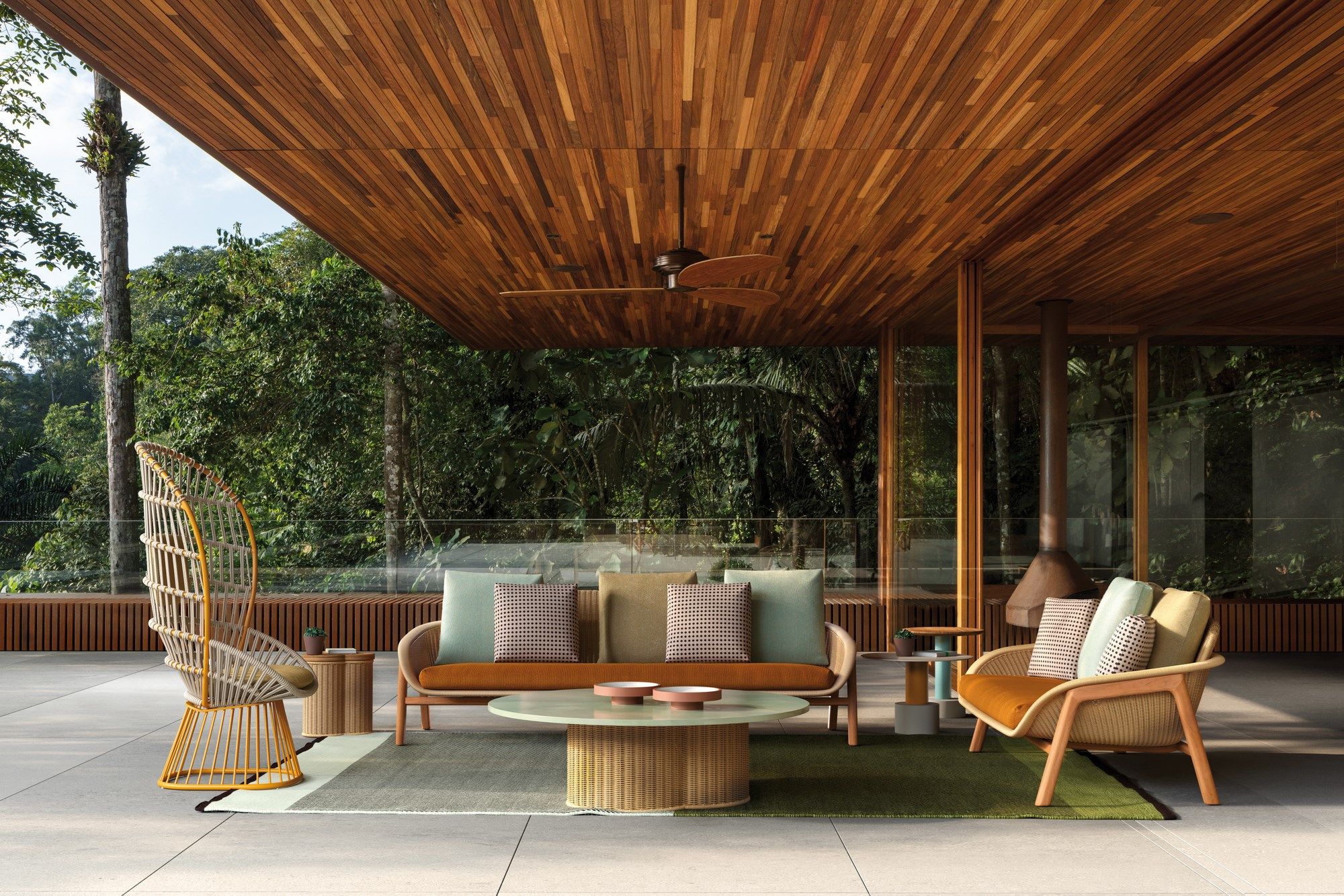 2-местный садовый диван Kettal плетеная ARCH-00118131 - Вид №2