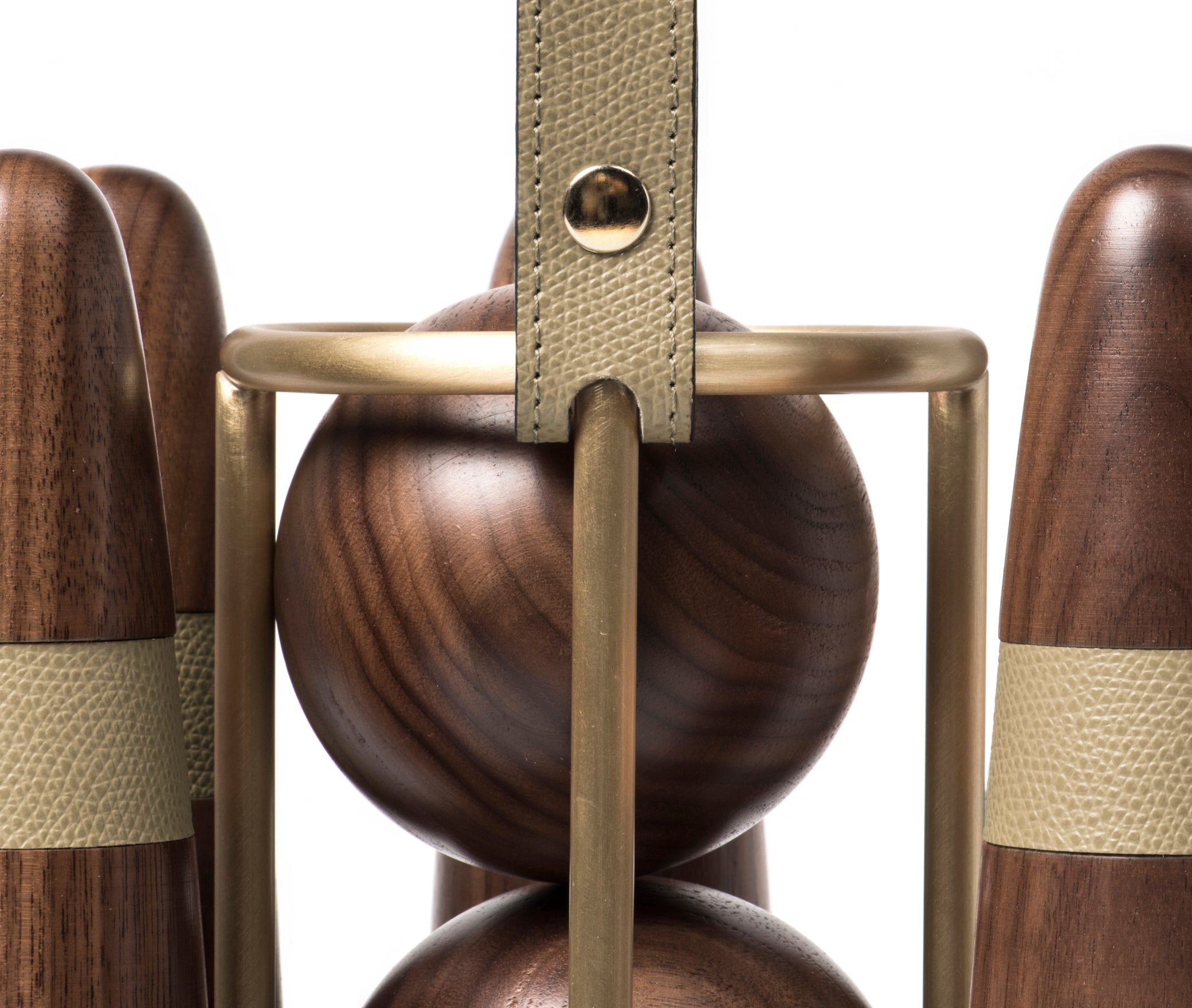 Набор для боулинга - Ø 22XH35 см / зернистая кожа_серо-коричневый Pinetti 00.1010.029.048 - Вид №6