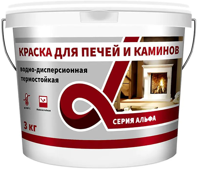 91262845 Краска для печей и каминов термостойкая Альфа "Alfavit" 3 кг, белая STLM-0852280