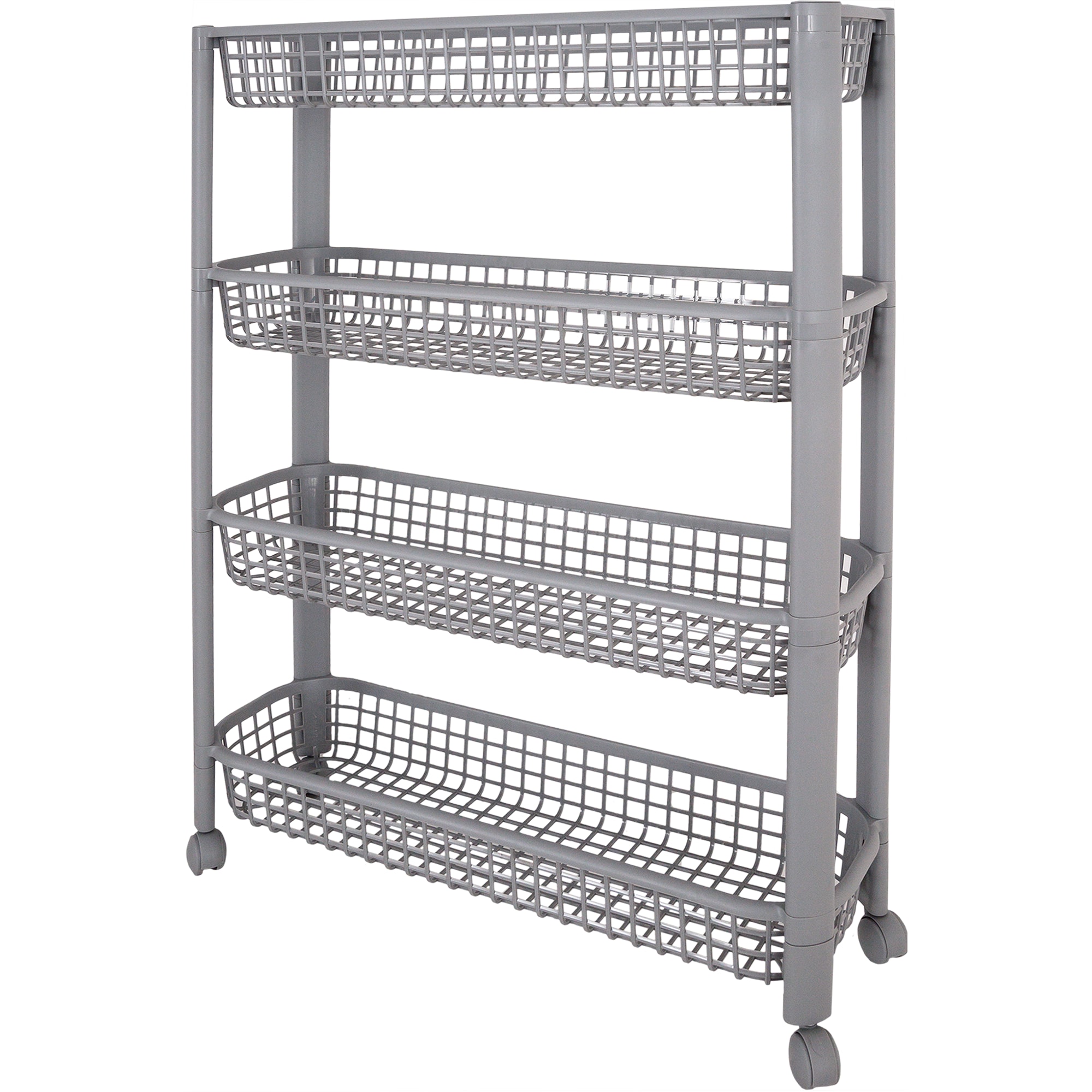 82138023 Стеллаж для ванной комнаты 58.5 см четырёхъярусный цвет серый Santreyd  - Вид №1