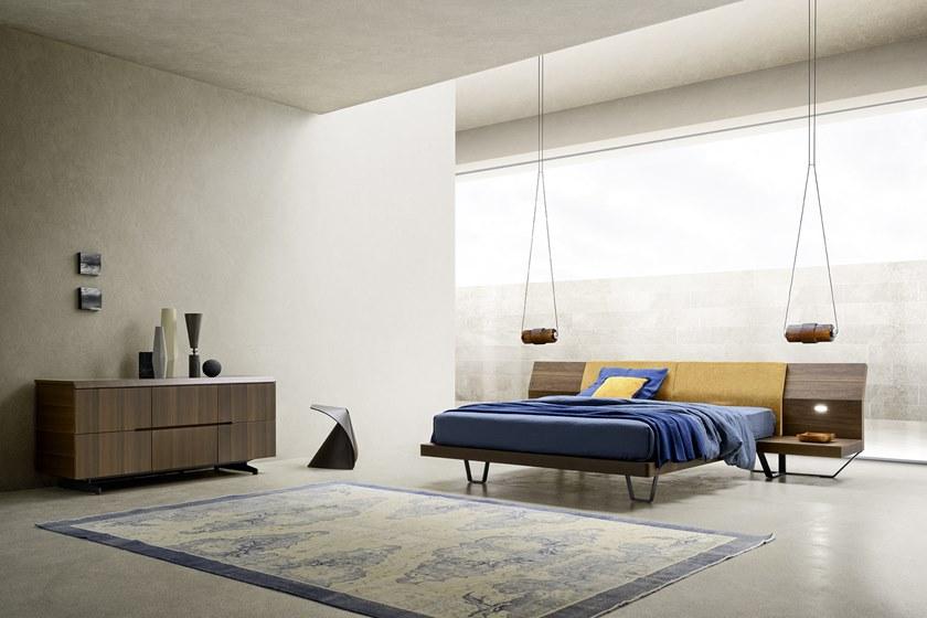 ZANETTE Двуспальная кровать из дерева со встроенными прикроватными тумбочками sun-id-1380672 - Вид №4