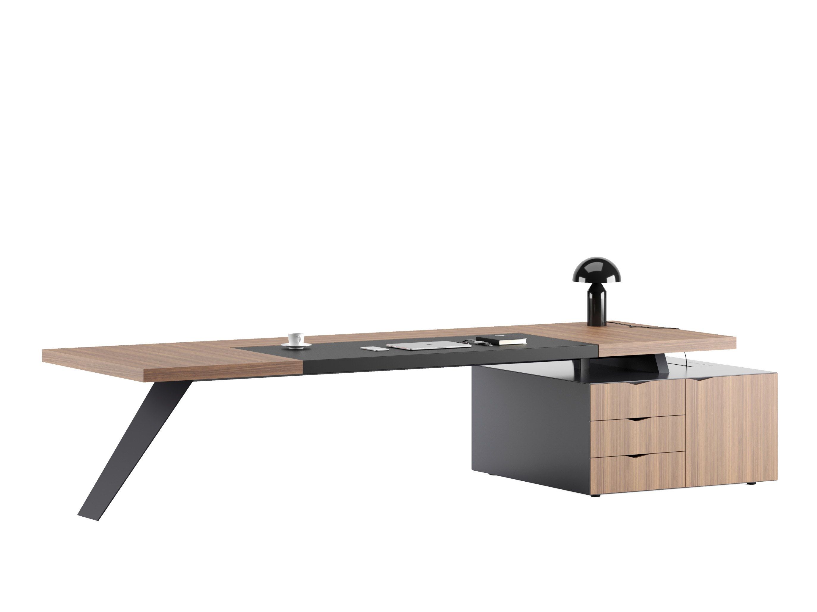 Деревянный угловой рабочий стол с ящиками Ersa ARROW ARCH-00106367 - Вид №3