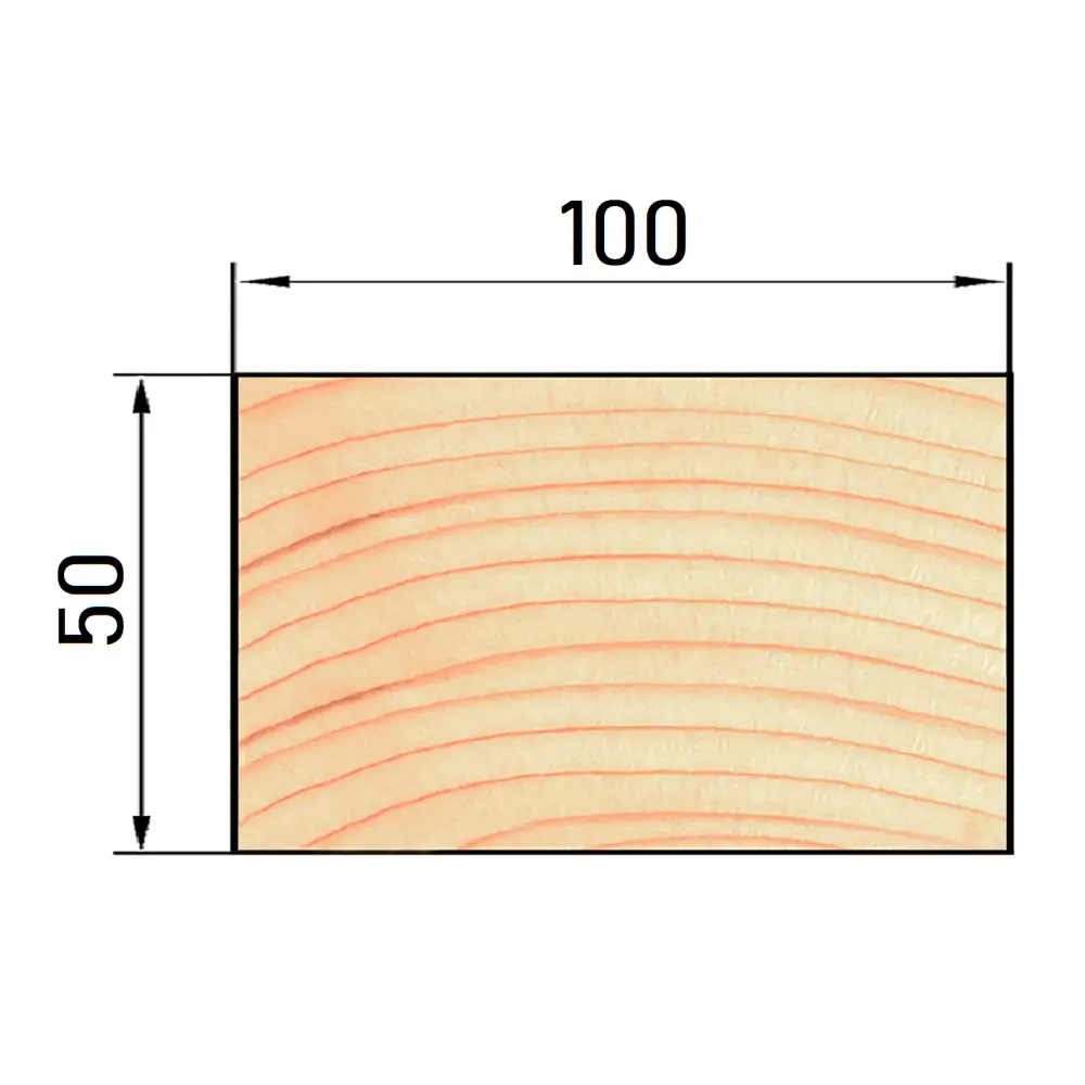 Доска нестроганая 50x100x3000 мм хвоя сорт норма ФГИС ЛК 82134784 STLM-2111240 Santreyd  - Вид №2