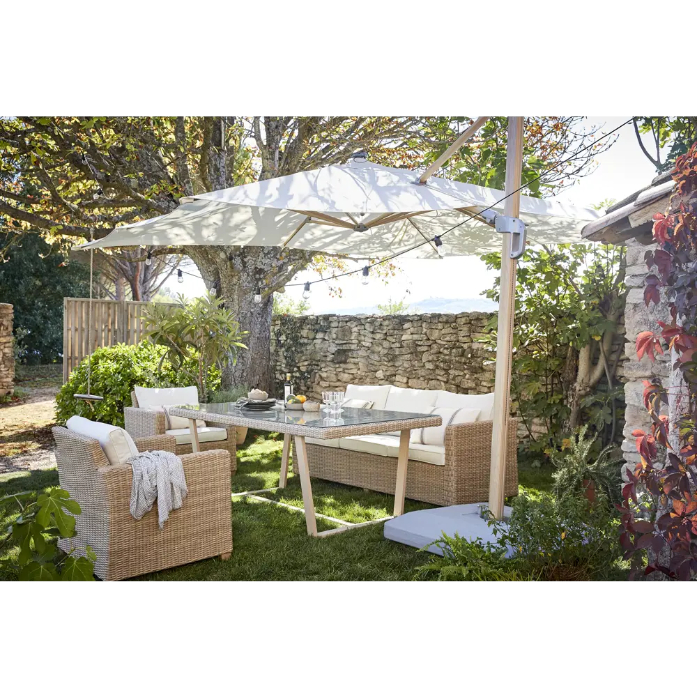 Стол садовый NATERIAL Medena с ротанговым плетением и стеклянной столешницей 82509552 STLM-0028915 - Вид №13