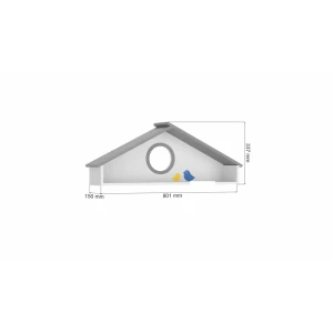 92006716 Шкаф Альбина 70x120x42 см ЛДСП цвет ЛДСП белый+ЛДСП серый камень STLM-1535778