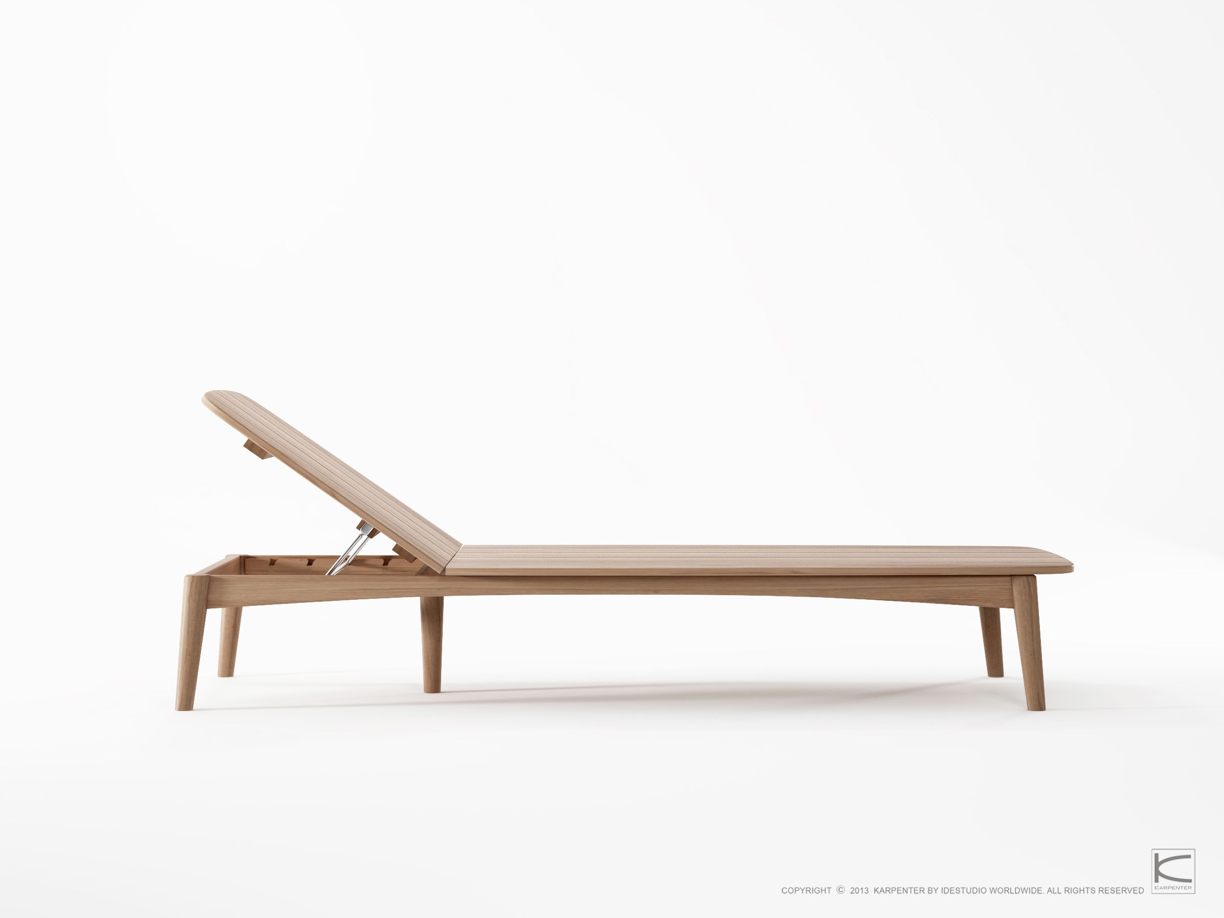 Складная садовая кровать из тикового дерева KARPENTER Grasshopper Outdoor ARCH-00014272 - Вид №1