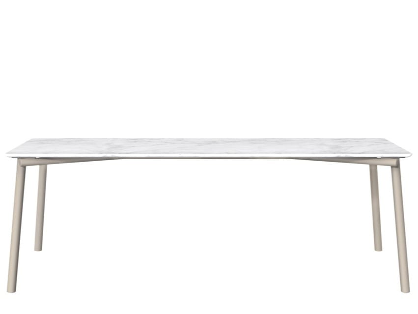 Прямоугольный обеденный стол с мраморной или керамической столешницей JANUS et Cie Anatra ARCH-00063931 - Вид №1