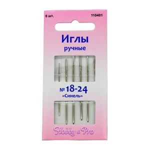 91383654 Иглы ручные для вышивания и шитья Синель № 18-24 6 шт STLM-1034209