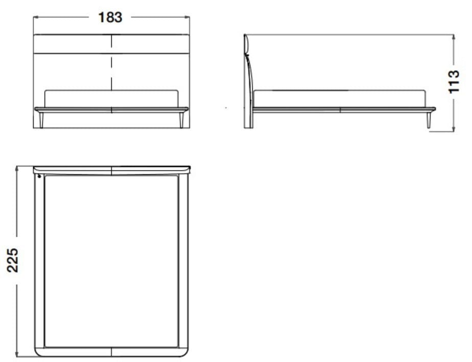 Кожаная двуспальная кровать с мягким изголовьем CPRN HOMOOD Starlight ARCH-00117770 - Вид №2