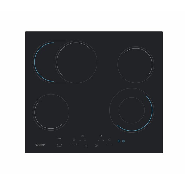 CH64EXCP Электрическая, стеклокерамическая электрическая варочная панель шириной 60 см. 4 hi light зоны нагрева. цветная графика зон расширения. 2 зоны расширения: круглая ? 110-190 мм и овальная 180-275 мм. "автоматика закипания". таймер. функция "пауза" Santreyd 