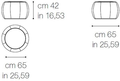 Grilli Круглый пуф из ткани Oscar 721217 - Вид №3