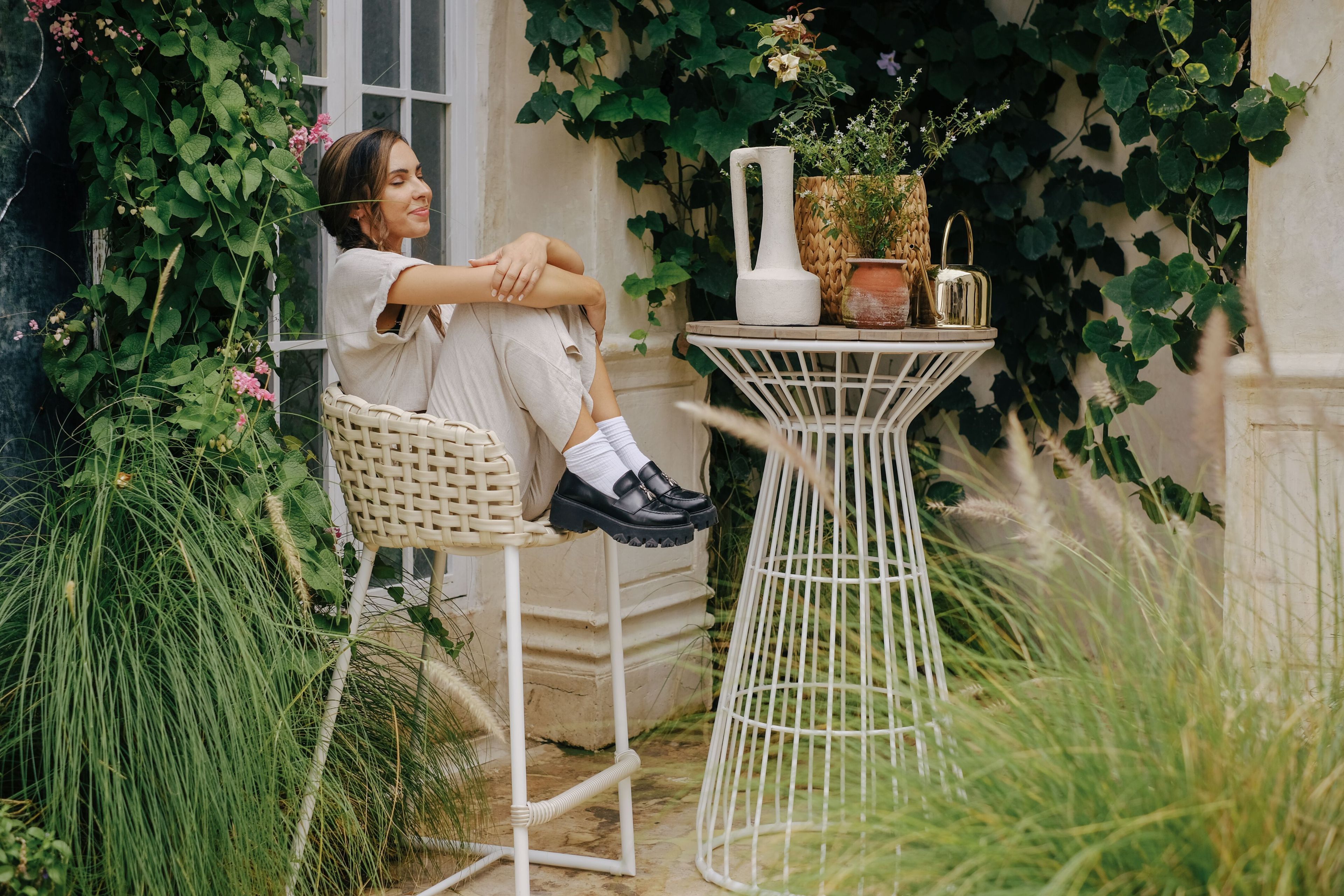 Тканевый высокий стул для сада с подлокотниками cbdesign Fabion ARCH-00028609 - Вид №5