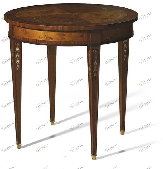 OAK Круглый журнальный столик из тиса и розового дерева Galleria sun-id-1467159