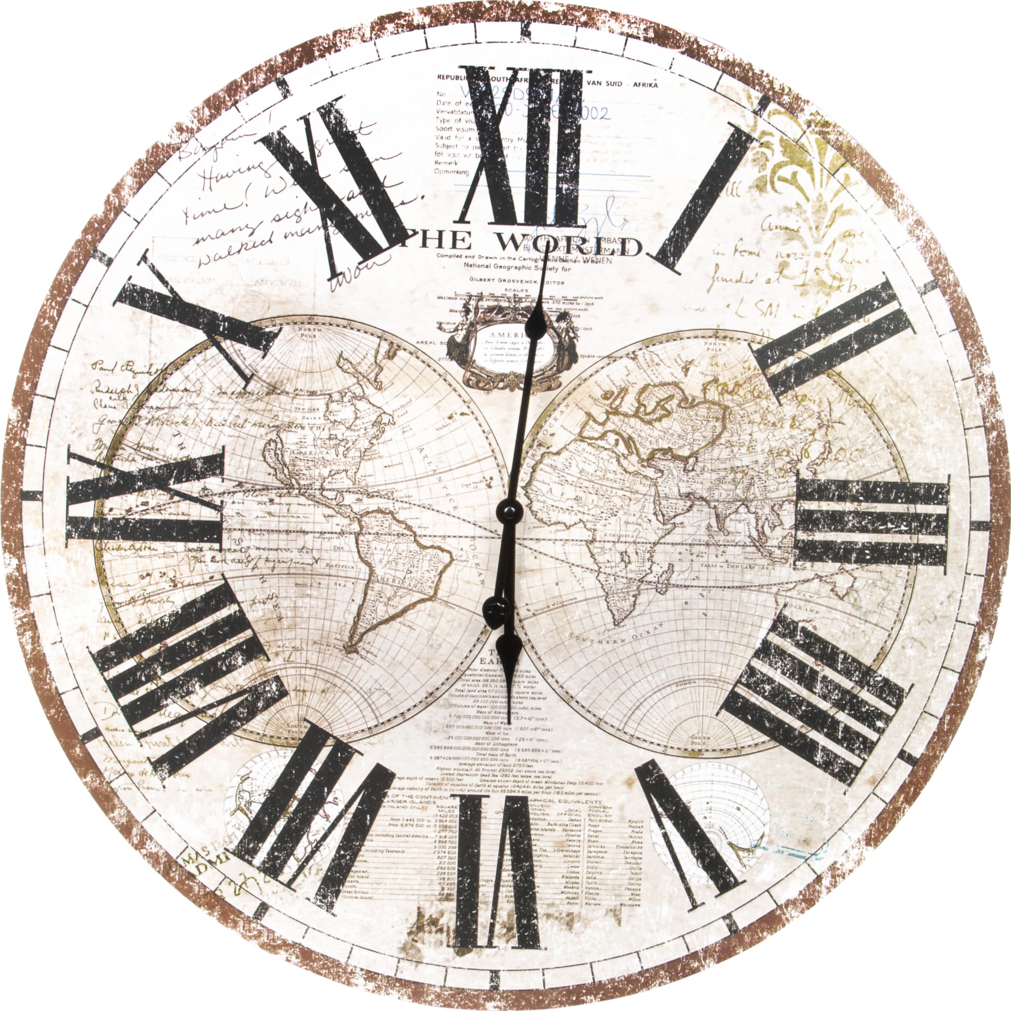 84348646 Часы настенные «Вокруг света» ø60 см Коллекция "Колумб" Santreyd 