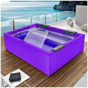 Бассейн Gruppo Treesse Rest SPA-V192H-F прямоугольный spa с гидромассажем и нагревателем встроенный фиолетовый