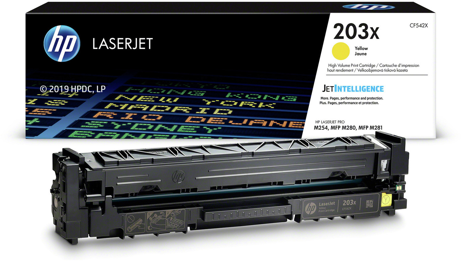 CF542X 203x original yellow laserjet toner cartridge HP Santreyd  - Вид №3