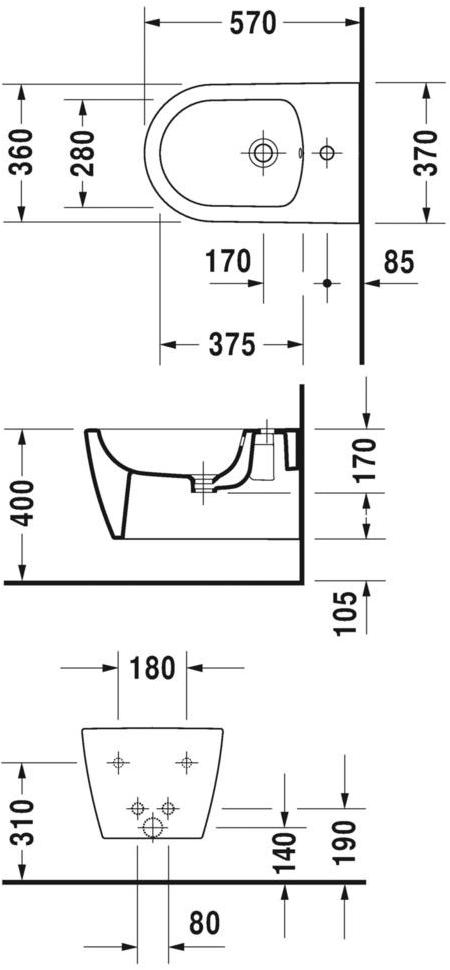 228815 Биде подвесное Me Duravit - Вид №3