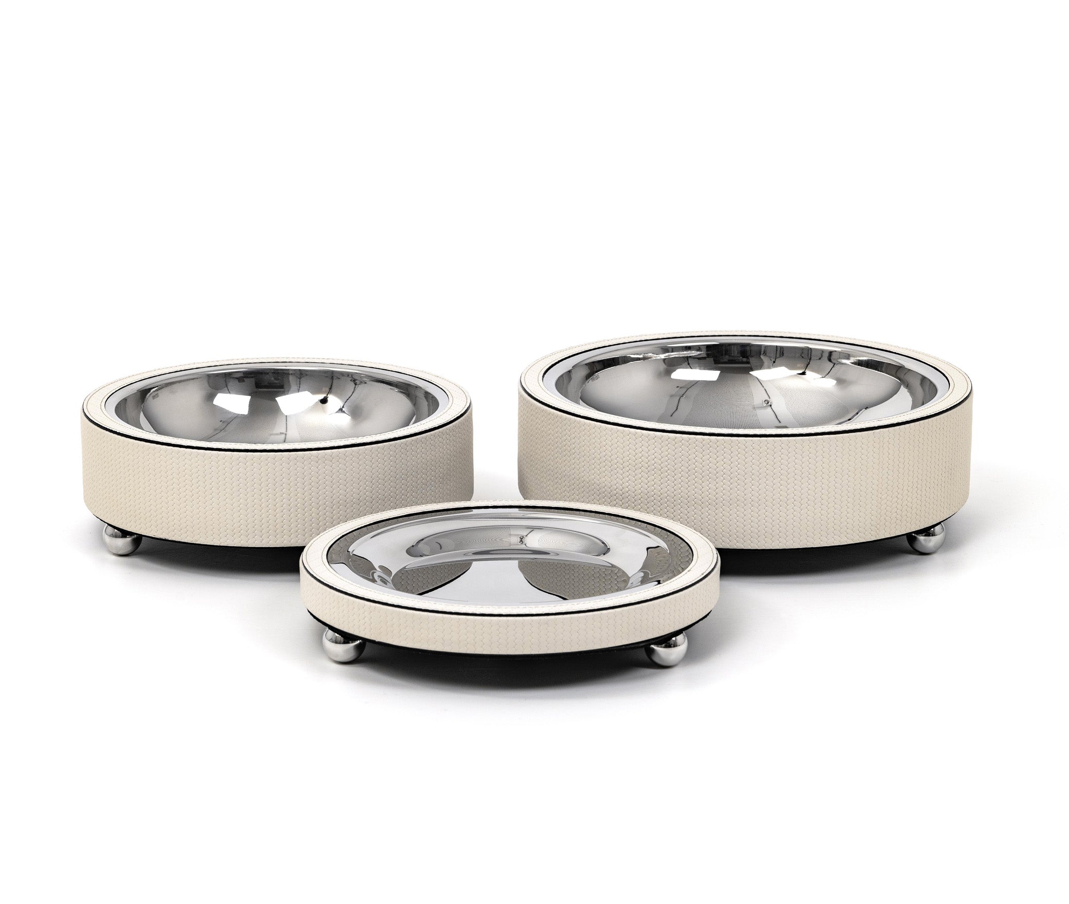 Подставка для фруктов Zoe - Ø 31,5XH10,5 см / зернистая кожа_кремовый Pinetti 00.1889.029.027 - Вид №3