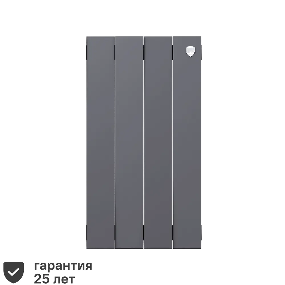Радиатор секционный Royal Thermo Pianoforte 500/100 4 секции боковое подключение биметалл серый STLM-2051245 - Вид №1