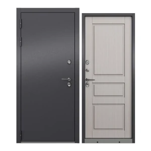 92016157 Входная дверь Unicorn Village Optimal левый 205x88см цвет графит букле/ларче бьянко STLM-1494952