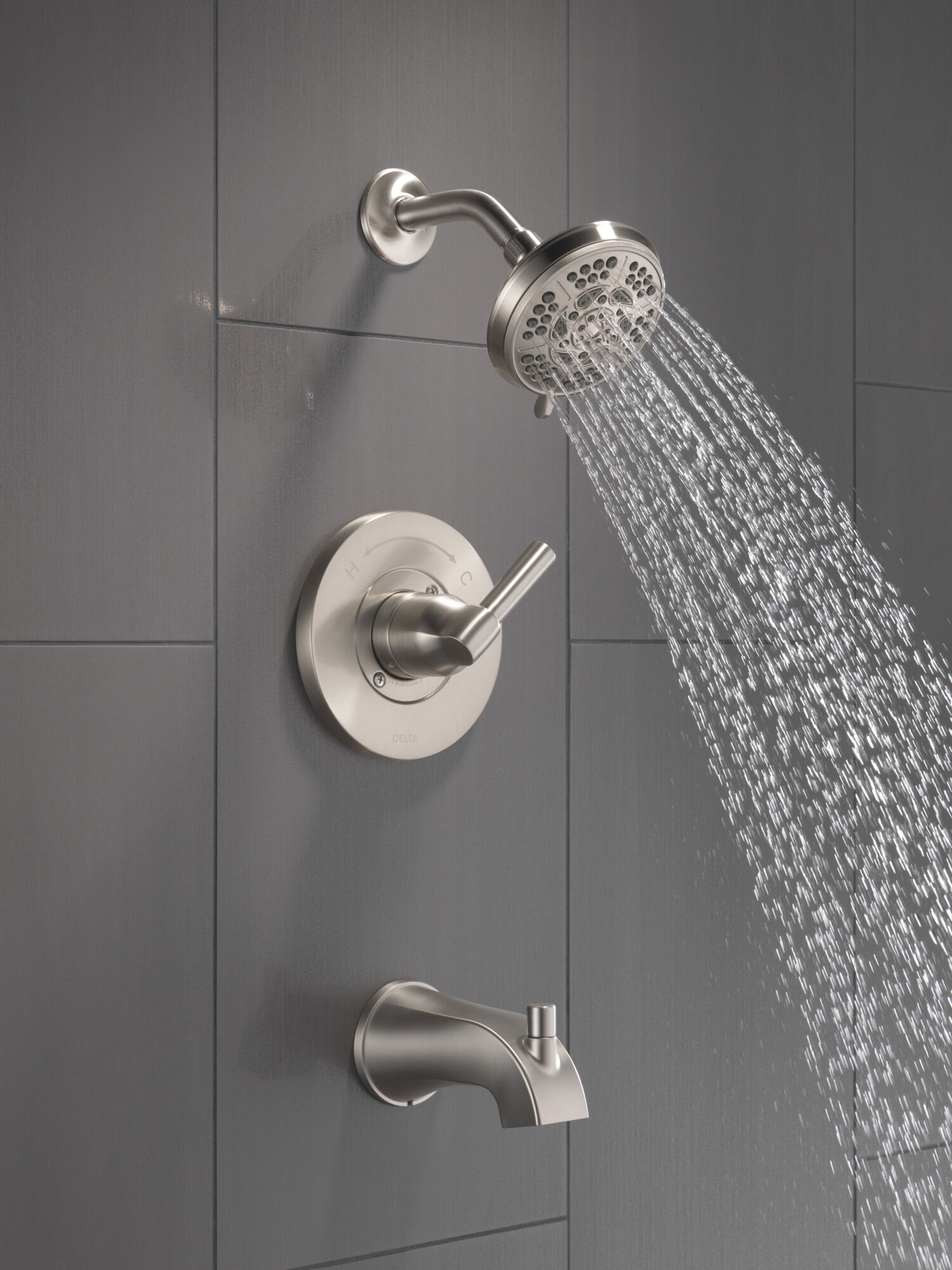 144891-SP Для ванны и душа Monitor® серии 14 Delta Faucet Becker Матовый никель Spotshield  - Вид №2
