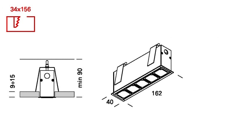 Несколько светодиодных утопленных прожекторов Lucifero's LEVA ARCH-00046791 - Вид №10