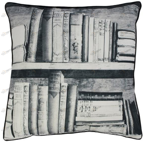 Mineheart Подушка из ткани квадратная Photocopy bookshelf Acc/192