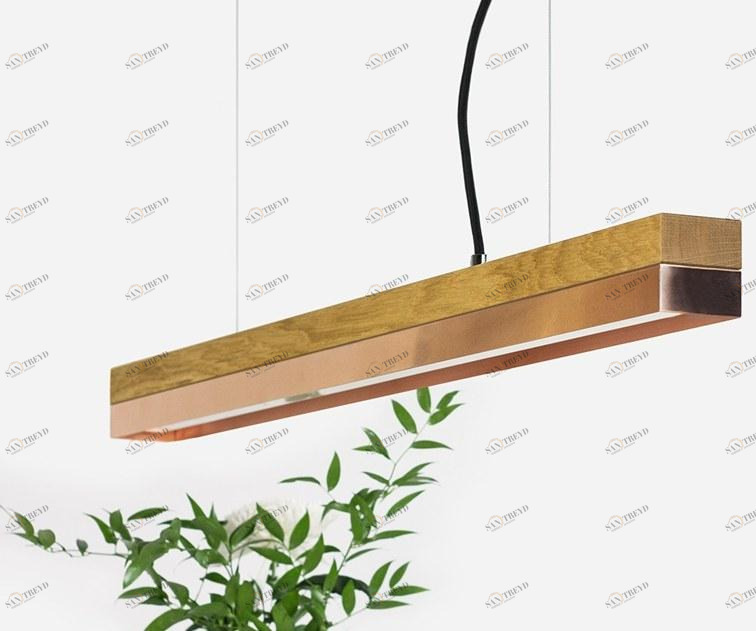 GANTlights Светодиодный подвесной светильник из дуба и меди C sun-id-1382457