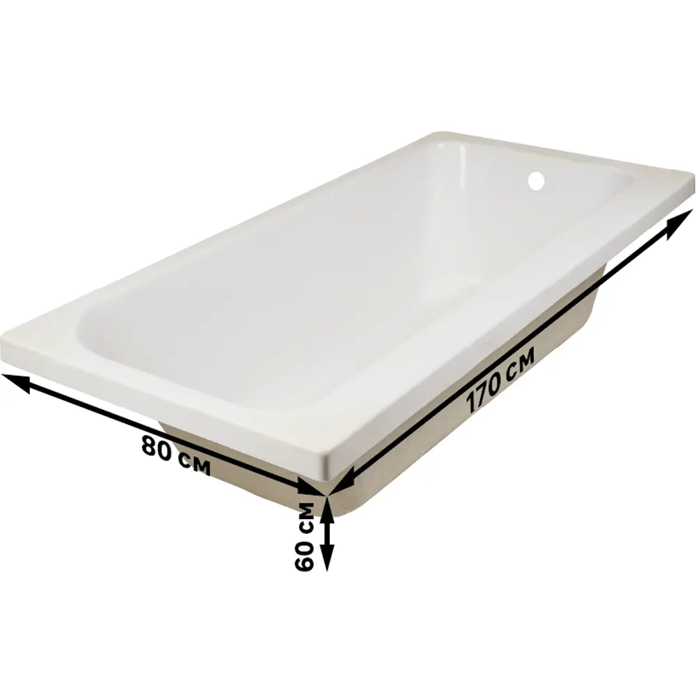 Sensea Алур — акриловая ванна 170×80 см с антискользящим покрытием 81955826 STLM-0015278 - Вид №5