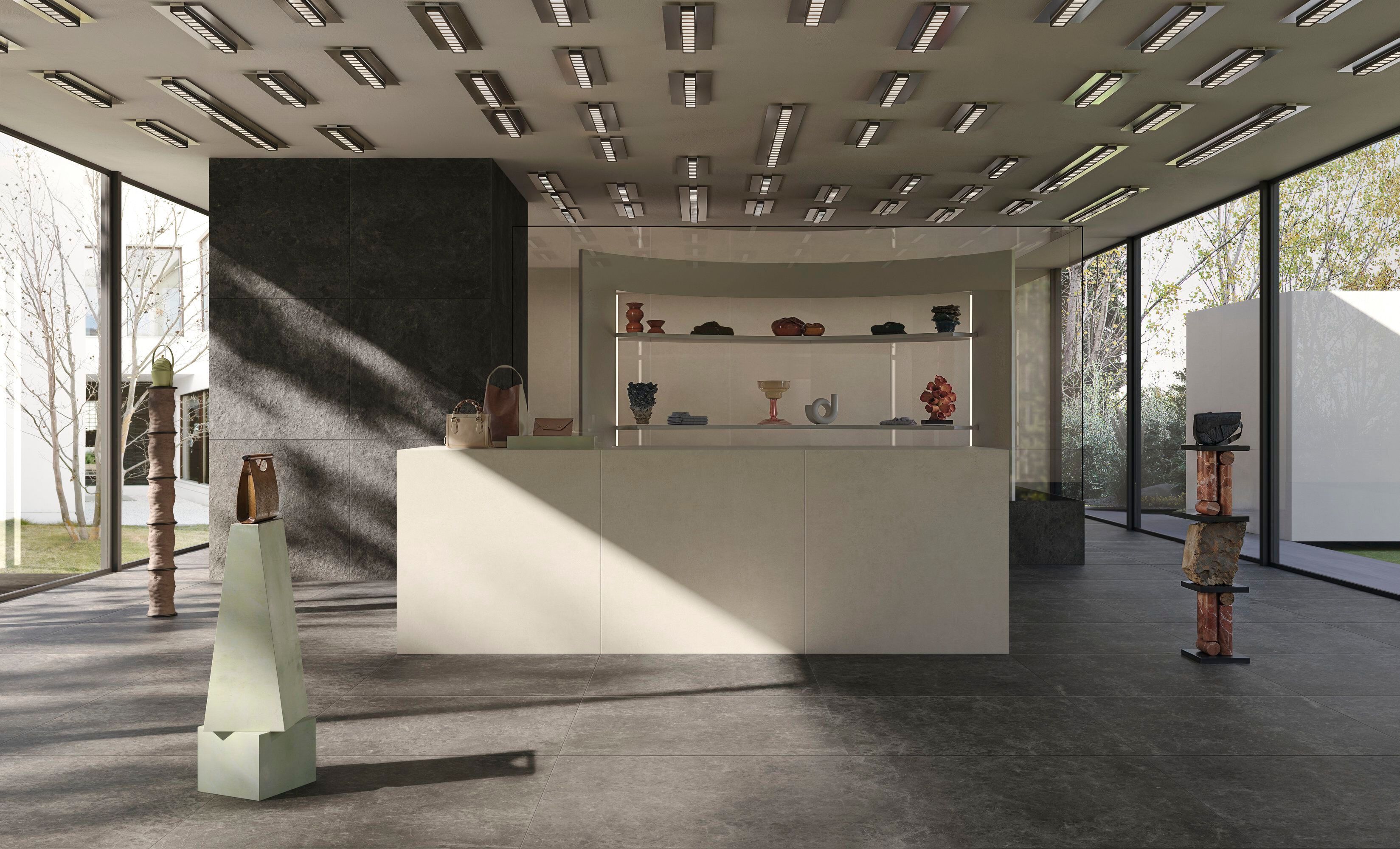 Пол / облицовка керамогранита с эффектом камня Fiandre Pulsar ARCH-00067704 - Вид №1