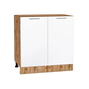 91937861 Шкаф под мойку Василиса 80x81.60x47.40 см фасад белый МДФ каркас дуб вотан ЛДСП Kameol УТ000508610 STLM-1336125