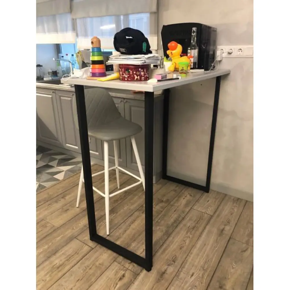 Подстолье барное 110 см оцинкованная сталь цвет черный глянцевый DUCKANDDOG STLM-2035511 - Вид №5