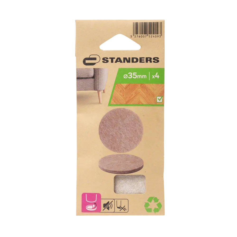 Накладки Standers 35 мм, фетр, 4 шт. 85066267 STLM-2124644  - Вид №2