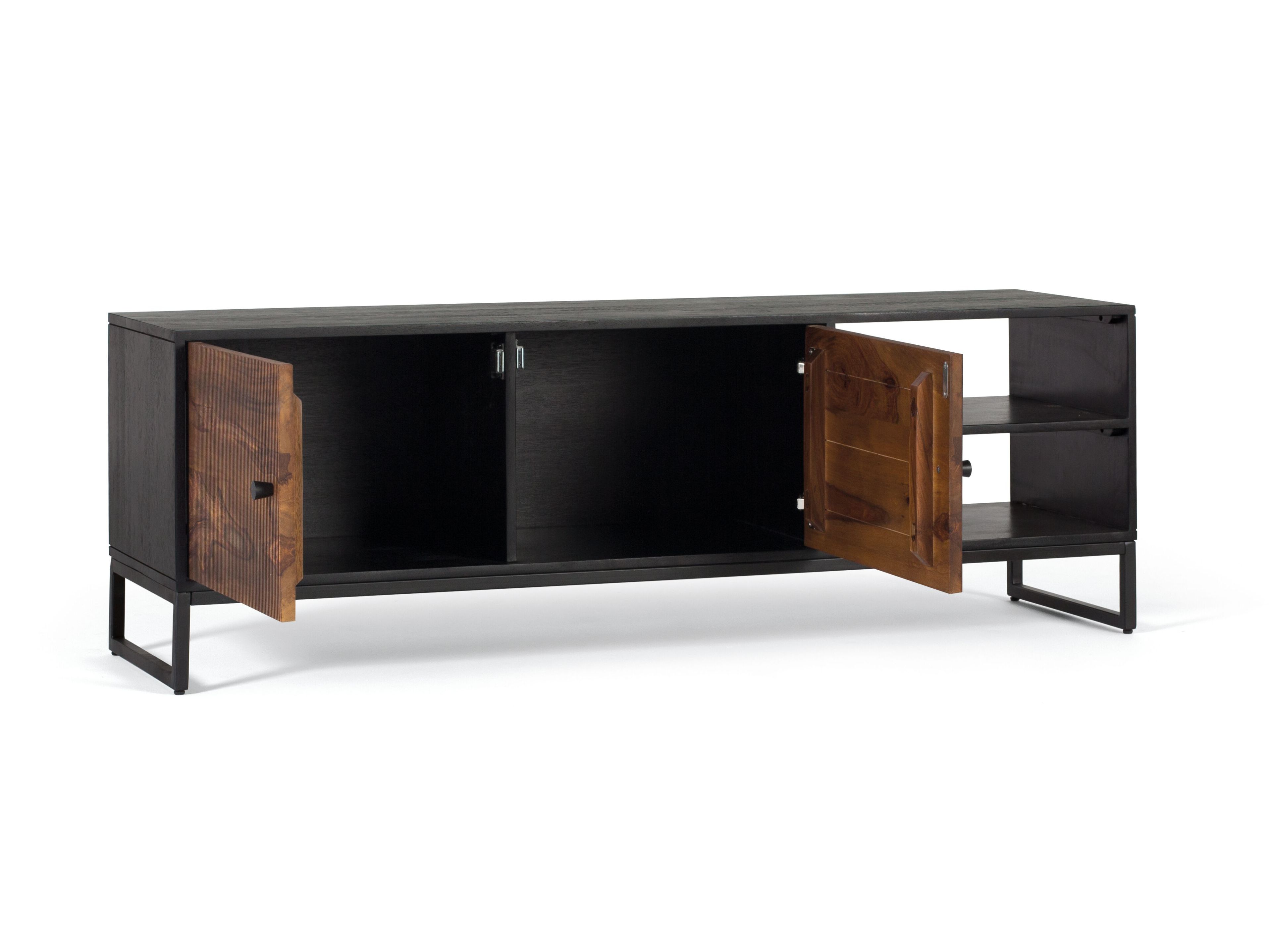 Деревянный шкаф для телевизора с распашными дверцами Giner y Colomer Варанаси ARCH-00110793 - Вид №2