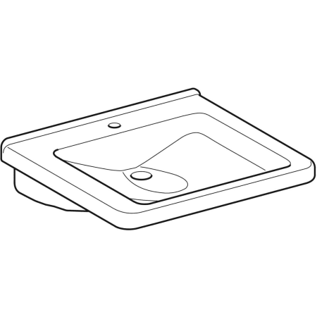 128665000 Раковина Geberit Renova Comfort Square, безбарьерная Geberit  - Вид №15