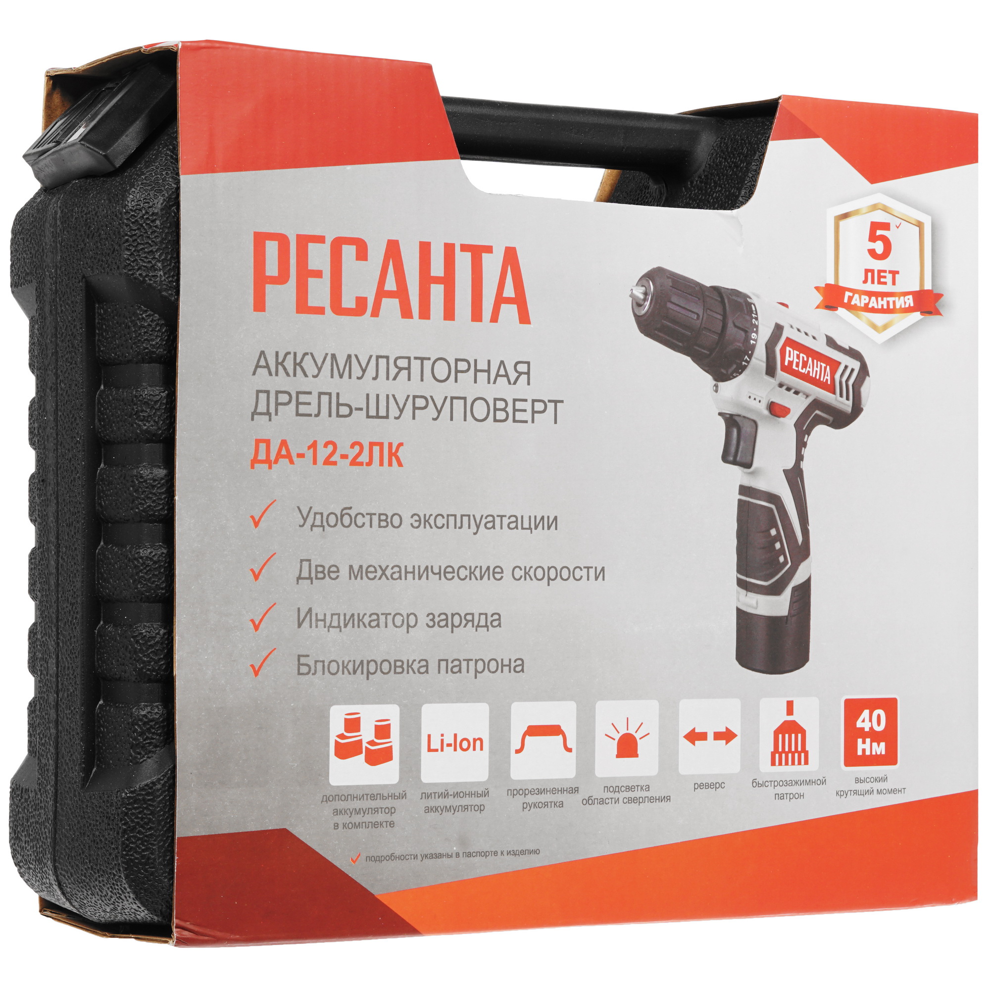 Дрель-шуруповерт Ресанта ДА-12-2ЛК 8160167 STDN-0106105 - Вид №6