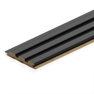 Панель Стеновая Реечная МДФ Stella Beats De Luxe Black Lead 2700x119x16 (4шт.упак.) STSR-233