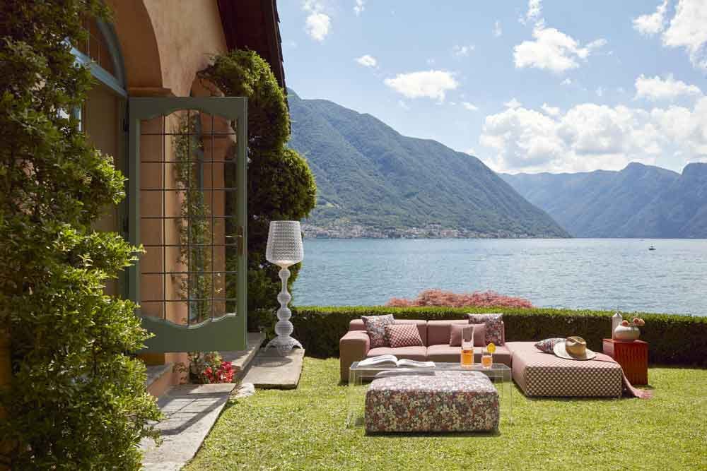 Ткань съемный квадратный садовый пуфик Kartell Plastics ARCH-00094094 - Вид №1